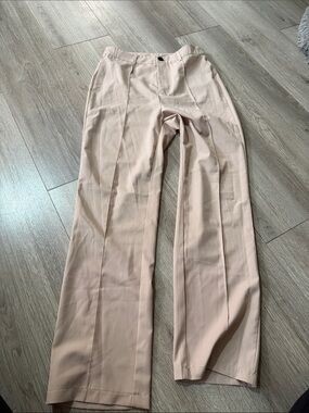 Women’s Classic Straight-Leg Dress Pants in Light Beige